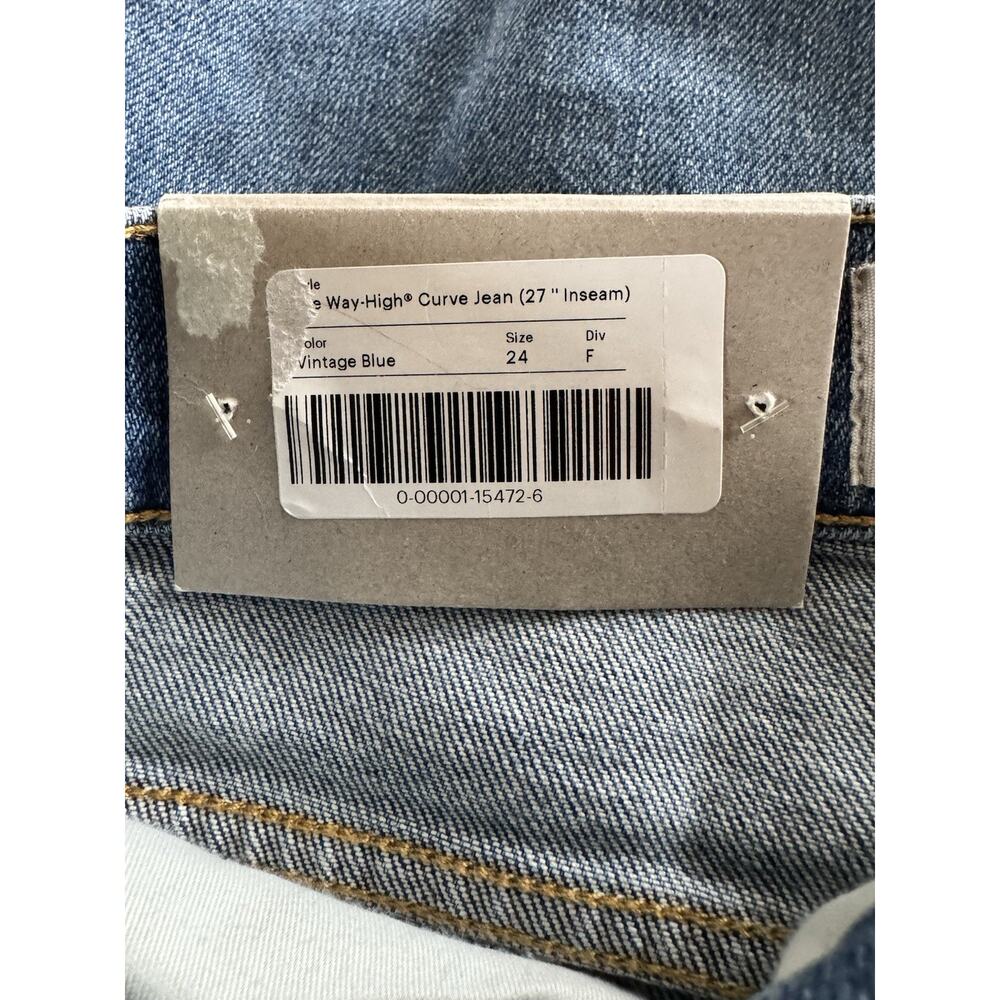 NWT Everlane The Way High Curve Jean Barrel Leg Vintage Blue Women’s Size 24 - Picture 6 of 9